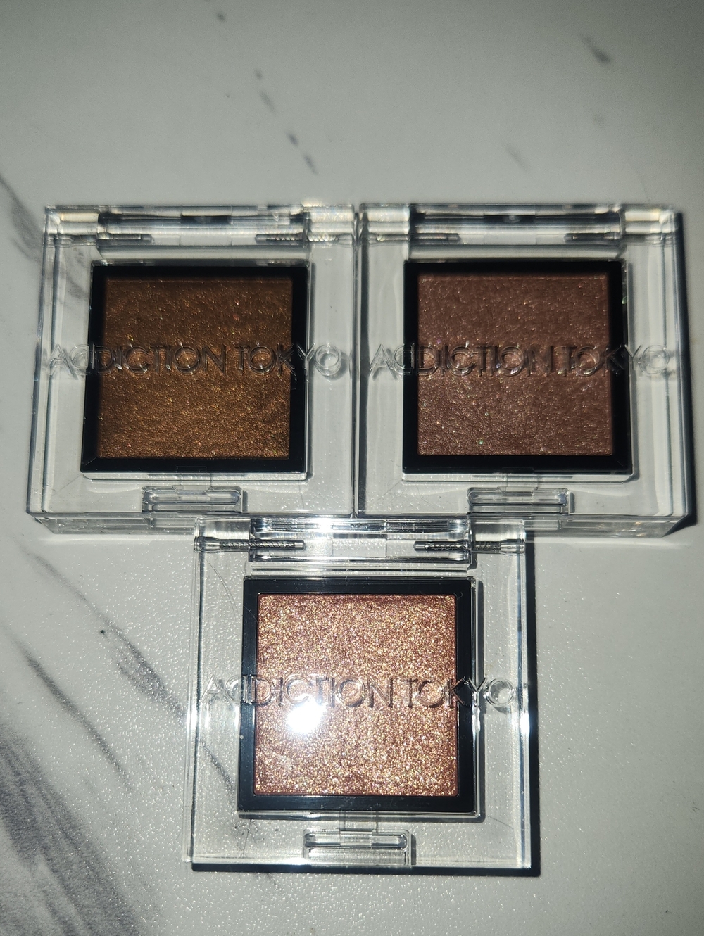 Addiction Tokyo Eyeshadow Trio — Fudge, Love Affair And Gleamy Pond